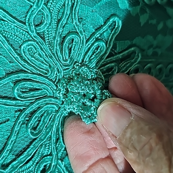 Suewong teal nocturne floral lace. Side zipper. Size 4. Sleevless. Excel… - Picture 5 of 16